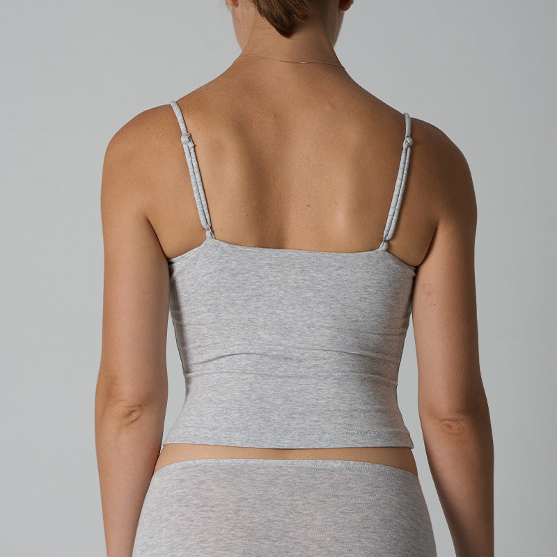 Irene Cotton Stretch Cropped Cami Top