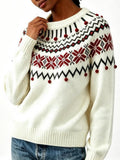 Claire Snowflake Bobble Knit Sweater