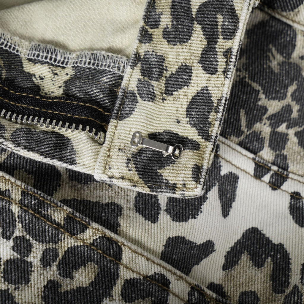 Francesca Mid-Rise Leopard Print Jeans