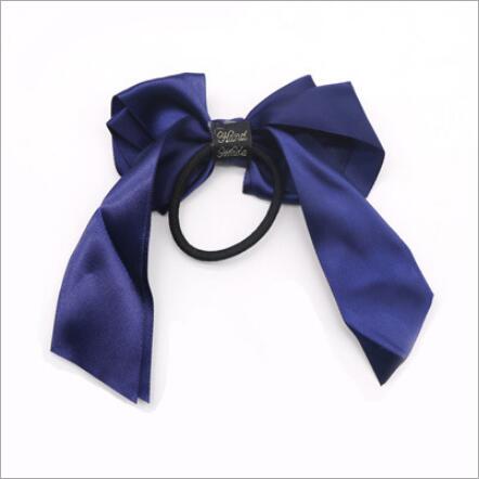 1pcs Women Rubber Bands Tiara Satin Ribbon Bow Hair Band Rope Scrunchie Ponytail Holder Gum for Hair Accessories Elastic