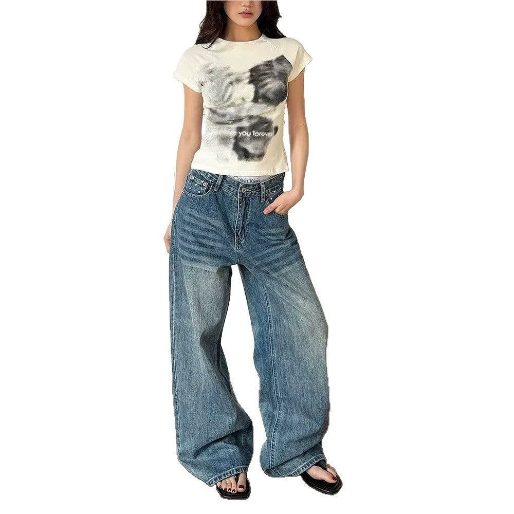 Emily Mid-Rise Wide-Leg Jeans
