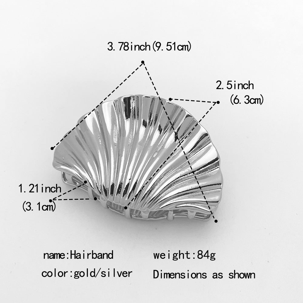 European and American style environmentally friendly shell hair clip, women's personalized punk style grab clip, street sweet cool style tailcoat shark clip