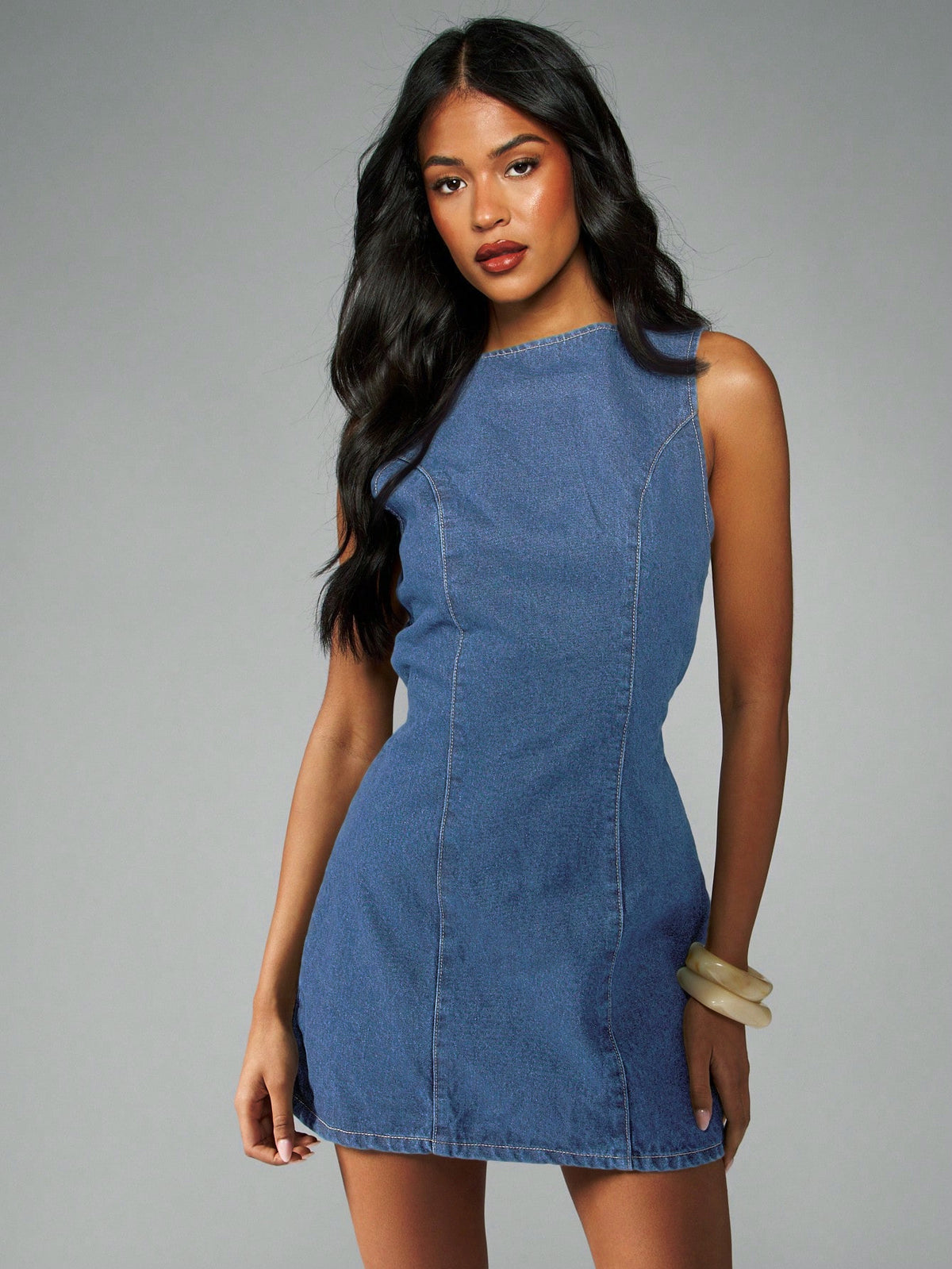 Jasmine Sleeveless Panelled Mini Dress