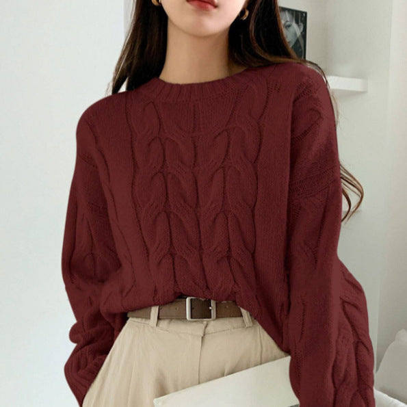Demetria Relaxed Cable-Knit Sweater
