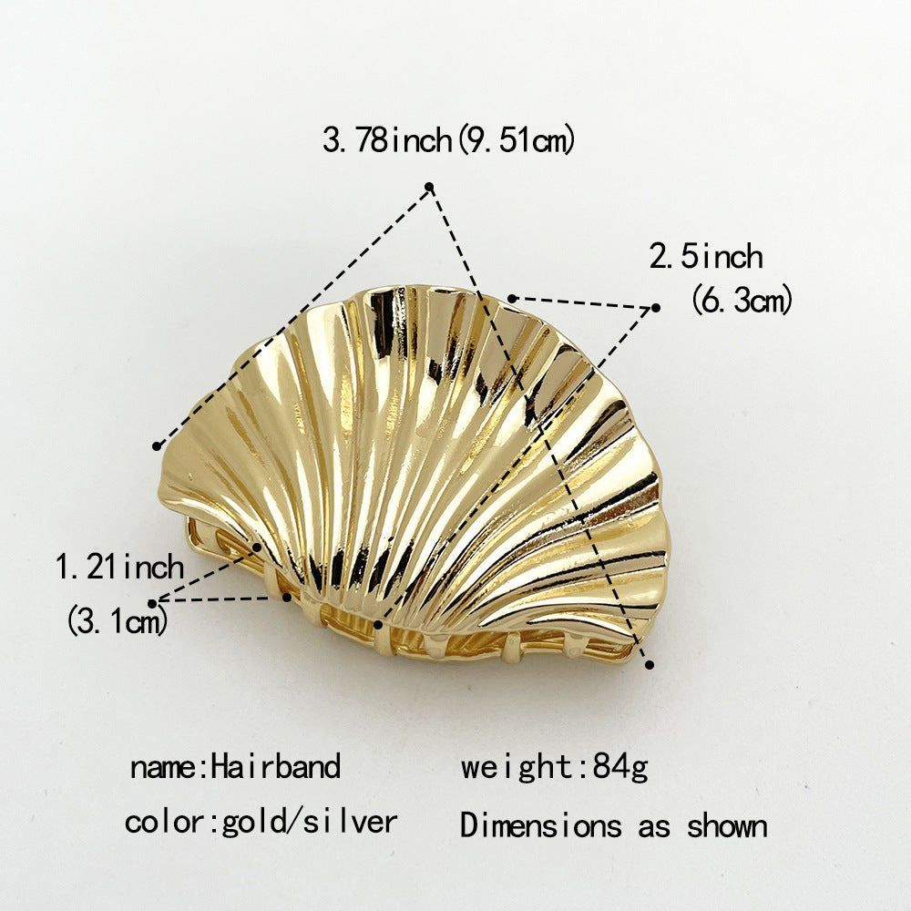 European and American style environmentally friendly shell hair clip, women's personalized punk style grab clip, street sweet cool style tailcoat shark clip
