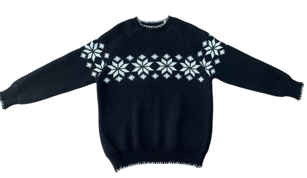 Willa Snowflake Crew-Neck Knit Sweater