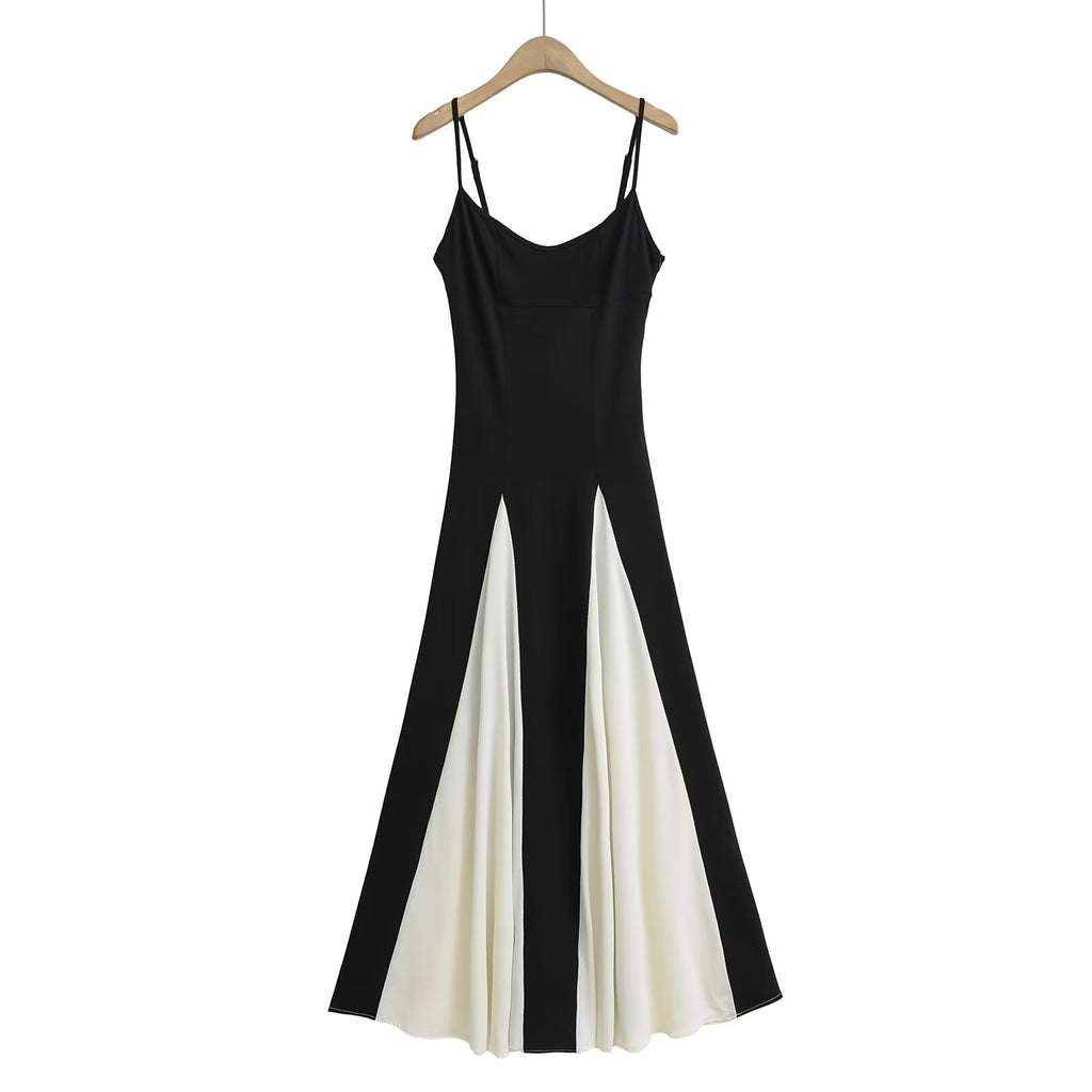 Priscilla Strappy Colour-Block Maxi Dress