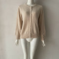 Vienna Wool Round-Neck Button-Up Cardigan
