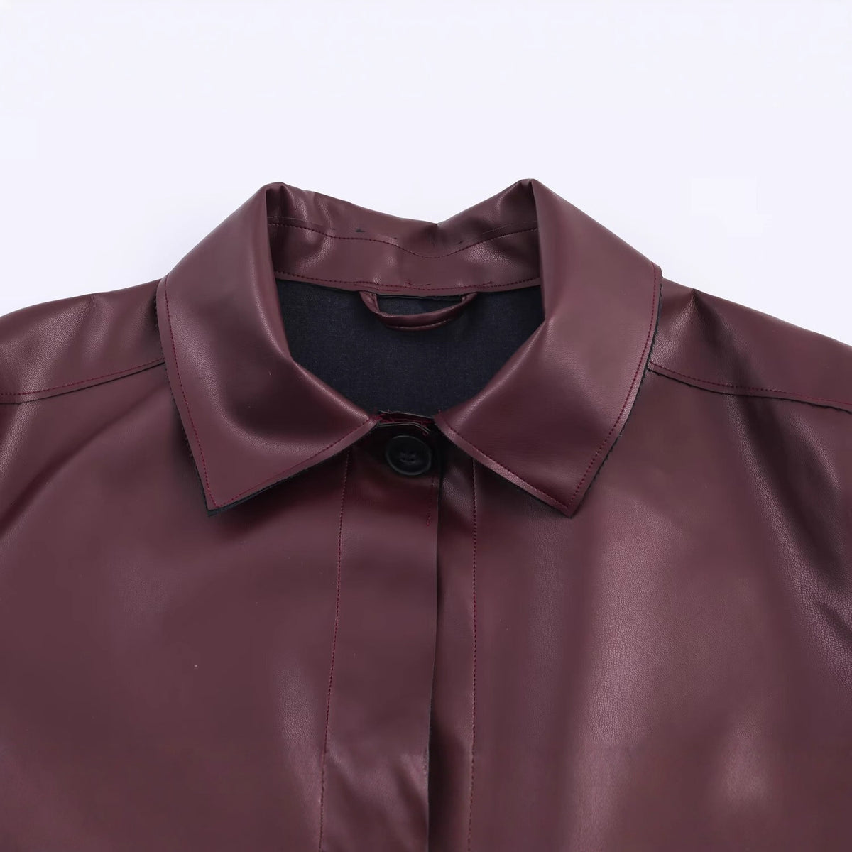 Relaxed Faux Leather Jacket