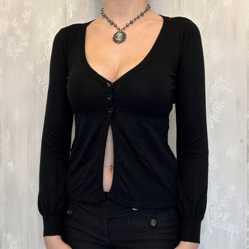 Courtney Fitted V-Neck Button-Up Cardigan
