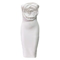 Julia Strapless Rosette Midi Dress